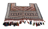 14646 - Shiraz Persian Hand-weaved Antique Authentic/Traditional Nomadic/Tribal Horse-blanket/ Size: 6'4" x 4'9"