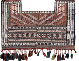 14646 - Shiraz Persian Hand-weaved Antique Authentic/Traditional Nomadic/Tribal/ Size: 6'4" x 4'9"
