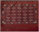 15116-Turkeman Sumac Bag Hand-Knotted/Handmade Persian Rug/Carpet Tribal/Nomadic Authentic/ Size: 3'6" x 2'10"