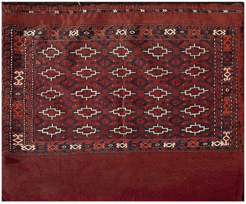 15116-Turkeman Sumac Bag Hand-Knotted/Handmade Persian Rug/Carpet Tribal/Nomadic Authentic/ Size: 3'6" x 2'10"