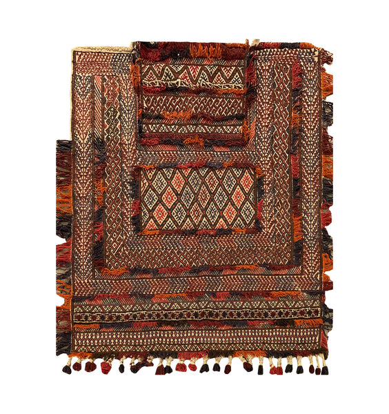 15151-Sumac Horse Blanket Hand-Knotted/Handmade Persian Rug/Carpet Tribal/Nomadic Authentic 5'8" x 4'8"