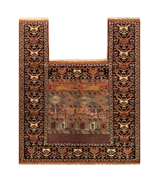 15591-Gouchan Hand-Knotted/Handmade Persian Rug/Carpet Tribal/Nomadic/ Authentic/ Size: 4'9" x 4'7"