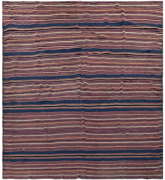 18110-Jajim Kelim Antique 1930  Hand-Knotted/Handmade Afghan Rug/Carpet Tribal/Nomadic Authentic 6'2" x 5'7"