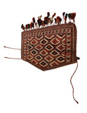 14651 - Turkoman Russian Hand-knotted Antique Tekke-design Authentic/Traditional Nomadic/Tribal Carpet/Rug / Size: 3'10" x 2'4"
