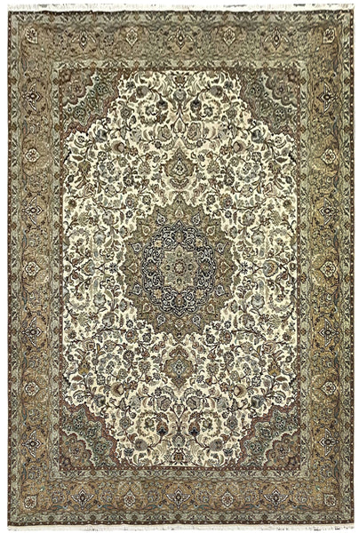 19451 - Tabriz Handmade/Hand-Knotted Persian Rug/Traditional Carpet Authentic/Size: 12'10" x 9'8"