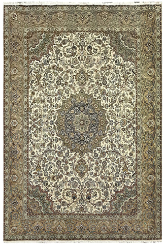 19451 - Tabriz Handmade/Hand-Knotted Persian Rug/Traditional Carpet Authentic/Size: 12'10" x 9'8"