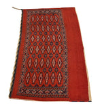 15153-Turkmen Sumac Bag Hand-Knotted/Handmade Persian Rug/Carpet Tribal/Nomadic Authentic/ Size: 4'0" x 2'8"