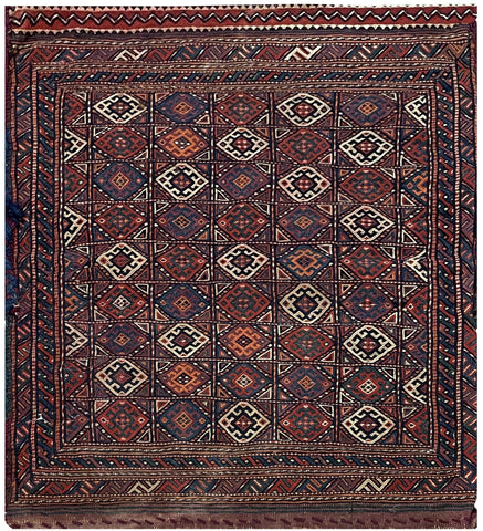 15108-Sumac Bag Turkmen Hand-Knotted/Handmade Persian Rug/Carpet Tribal/Nomadic Authentic/ Size: 3'6" x 2'7"