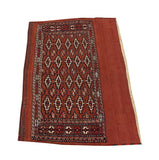 15149-Turkmen Sumac Bag Hand-Knotted/Handmade Persian Rug/Carpet Tribal/Nomadic/Authentic/ Size: 3'5" x 2'7"