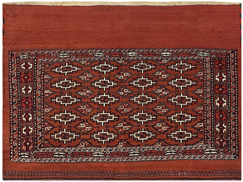 15149-Turkmen Sumac Bag Hand-Knotted/Handmade Persian Rug/Carpet Tribal/Nomadic/Authentic/ Size: 3'5" x 2'7"