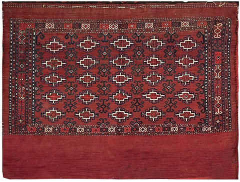 15110-Turkmen Sumac Bag Hand-Knotted/Handmade Persian Rug/Carpet Tribal/Nomadic Authentic/ Size: 3'9" x 2'6"