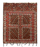 15150-Hatchlu Handmade/Hand-Knotted Persian Rug/Carpet Tribal/Nomadic Authentic/ Size: 4'8" x 4'9"