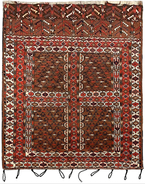 15150-Hatchlu Antique-1929 Handmade/Hand-Knotted Persian Rug/Carpet Tribal/Nomadic Authentic/ Size: 4'8" x 4'9"