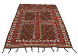 15150-Hatchlu Antique-1929 Handmade/Hand-Knotted Persian Rug/Carpet Tribal/Nomadic Authentic/ Size: 4'8" x 4'9"