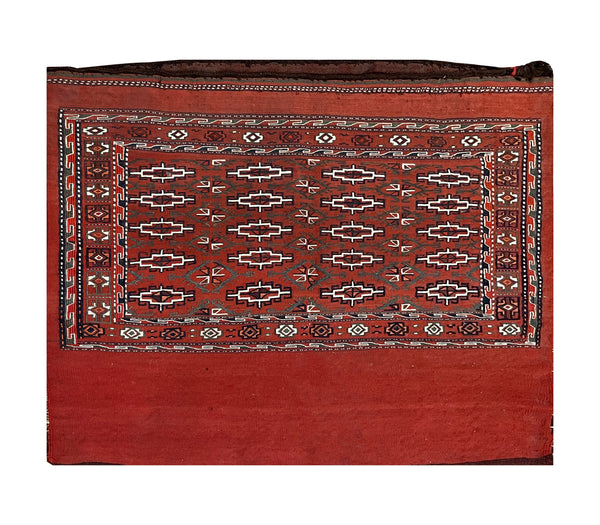15129-Turkmen Sumac Bag Hand-Knotted/Handmade Persian Rug/Carpet Tribal/Nomadic/Authentic/ Size: 3'3" x 2'7"