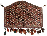 14650 - Turkoman Russian Hand-knotted Antique Tekke-design Authentic/Traditional Nomadic/Tribal Carpet/Rug/ Size: 4'0" x 2'3"