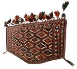 14650 - Turkoman Russian Hand-knotted Antique Tekke-design Authentic/Traditional Nomadic/Tribal Carpet/Rug/ Size: 4'0" x 2'3"