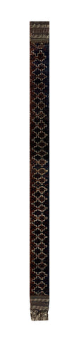 15144-Balutch Tent Band Hand-Knotted/Handmade Persian Rug/Carpet Tribal/Nomadic Authentic/ Size: 4'9" x 4"