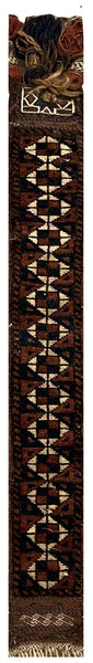 15145-Balutch Tent Band Hand-Knotted/Handmade Persian Rug/Carpet Tribal/Nomadic Authentic/ Size: 3'0" x 4"