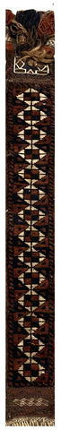 15145-Balutch Tent Band Hand-Knotted/Handmade Persian Rug/Carpet Tribal/Nomadic Authentic/ Size: 3'0" x 4"