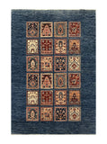 19299-Chobi Ziegler Hand-Knotted/Handmade Afghan Rug/Carpet Tribal/Nomadic Authentic/ Size: 6'2" x 5'0"