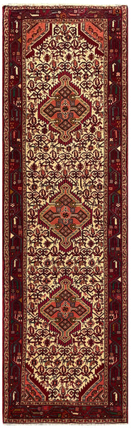 20379 -Hamadan Hand-Knotted/Handmade Persian Rug/Carpet Traditional Authentic/Size: 9'8" x 2'10"