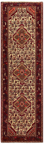 20379 -Hamadan Hand-Knotted/Handmade Persian Rug/Carpet Traditional Authentic/Size: 9'8" x 2'10"