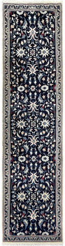 22077 - Nain Hand-knotted Persian Rug/Carpet Traditional Authentic/ Size: 9'7" x 2'6"