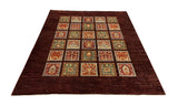 19302-Chobi Ziegler Hand-Knotted/Handmade Afghan Rug/Carpet Tribal/Nomadic Authentic/ Size: 7'1" x 5'11"