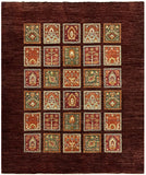 19302-Chobi Ziegler Hand-Knotted/Handmade Afghan Rug/Carpet Tribal/Nomadic Authentic/ Size: 7'1" x 5'11"