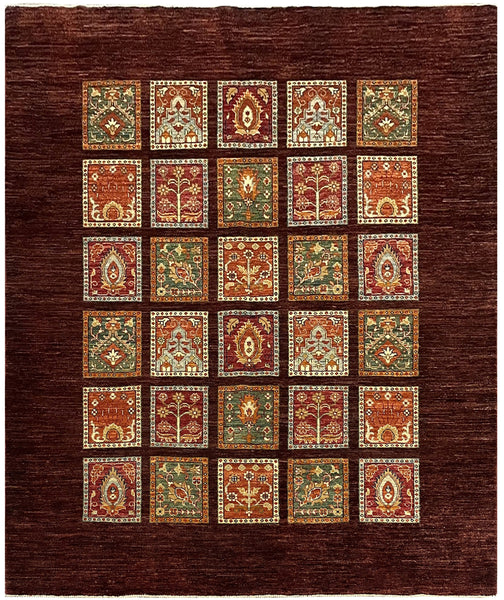 19302-Chobi Ziegler Hand-Knotted/Handmade Afghan Rug/Carpet Tribal/Nomadic Authentic/ Size: 7'1" x 5'11"