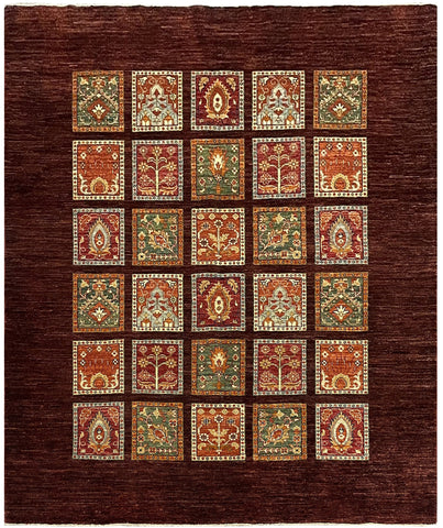 19302-Chobi Ziegler Hand-Knotted/Handmade Afghan Rug/Carpet Tribal/Nomadic Authentic/ Size: 7'1" x 5'11"