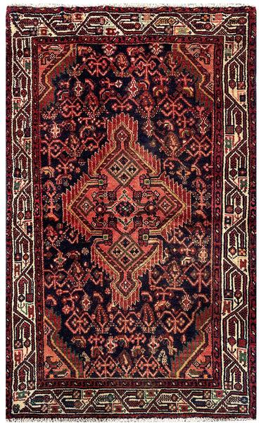 25500-Hamadan Hand-Knotted/Handmade Persian Rug/Carpet Traditional Authentic/ Size: 4'4" x 2'8"