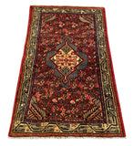 25502-Hamadan Hand-Knotted/Handmade Persian Rug/Carpet Traditional Authentic/ Size: 4'0" x 2'6"