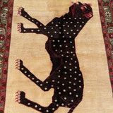 25675- Shiraz Hand-Knotted/Handmade Persian Rug/Carpet Tribal/Nomadic/Authentic/Size; 6'7" x 3'10"