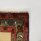 25675- Shiraz Hand-Knotted/Handmade Persian Rug/Carpet Tribal/Nomadic/Authentic/Size; 6'7" x 3'10"/201cm x 117cm
