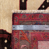 25675- Shiraz Hand-Knotted/Handmade Persian Rug/Carpet Tribal/Nomadic/Authentic/Size; 6'7" x 3'10"/201cm x 117cm