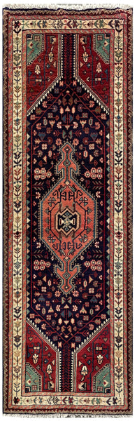 25532-Hamadan Hand-Knotted/Handmade Persian Rug/Carpet Traditional Authentic/ Size: 6'4" x 3'0"