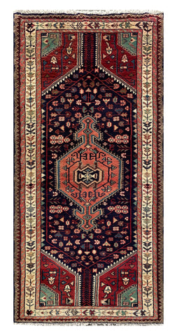 25532-Hamadan Hand-Knotted/Handmade Persian Rug/Carpet Traditional Authentic/ Size: 6'4" x 3'0"