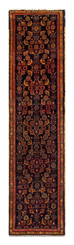 25616-Ardebil Hand-Knotted/Handmade Persian Rug/Carpet Traditional/Authentic/ Size: 9'5"x 2'3"