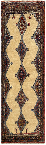 25471-Hamadan Hand-Knotted/Handmade Persian Rug/Carpet Traditional Authentic/ Size: 7'4" x 2'11"