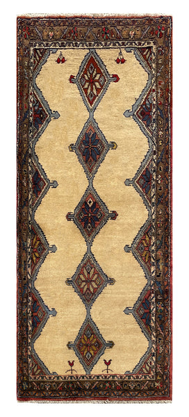 25471-Hamadan Hand-Knotted/Handmade Persian Rug/Carpet Traditional Authentic/ Size: 7'4" x 2'11"
