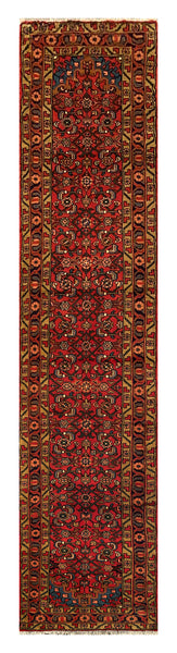 25618-Hamadan Hand-Knotted/Handmade Persian Rug/Carpet Traditional Authentic/ Size: 10'5" x 2'4"
