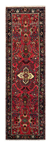 25598-Hamadan Hand-Knotted/Handmade Persian Rug/Carpet Traditional Authentic/ Size: 9'1" x 2'9"
