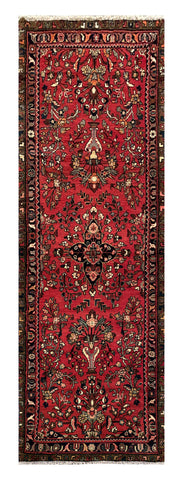 25609-Hamadan Hand-Knotted/Handmade Persian Rug/Carpet Traditional Authentic/ Size: 8'11" x 2'10"