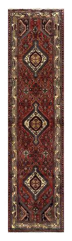 25599-Hamadan Hand-Knotted/Handmade Persian Rug/Carpet Traditional Authentic/ Size: 9'8" x 2'6"