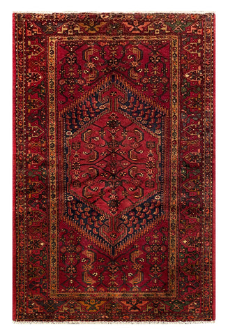 25644-Hamadan Hand-Knotted/Handmade Persian Rug/Carpet Traditional Authentic/ Size: 6'7" x 4'3"