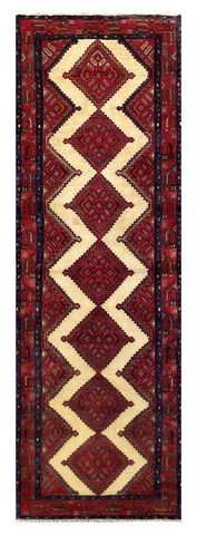 25485-Hamadan Hand-Knotted/Handmade Persian Rug/Carpet Traditional Authentic/ Size: 8'11" x 2'9"