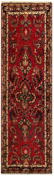 25486-Hamadan Hand-Knotted/Handmade Persian Rug/Carpet Traditional Authentic/ Size: 8'4" x 2'6"