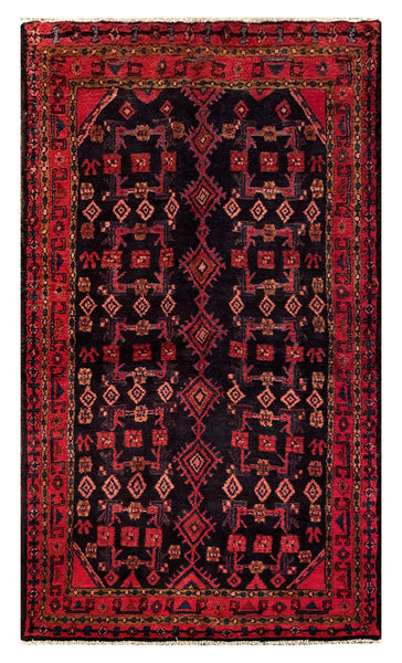 25653-Hamadan Hand-Knotted/Handmade Persian Rug/Carpet Traditional Authentic/ Size: 6'10" x 3'11"